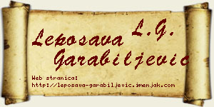 Leposava Garabiljević vizit kartica